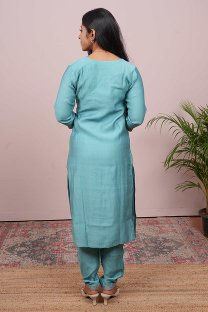 Blue dupatta suit set