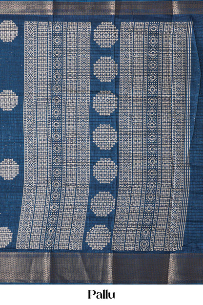Blue dupion silk wedding sarees