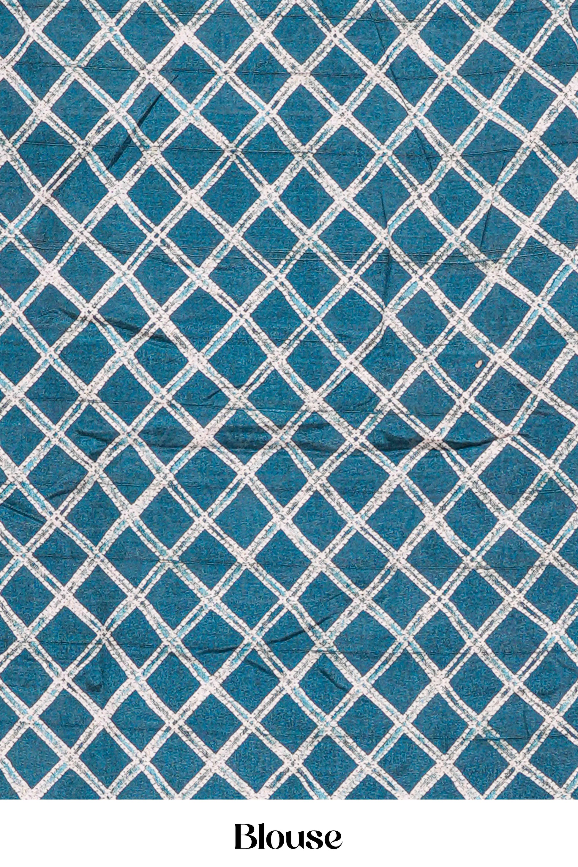 Blue elegant linen drape
