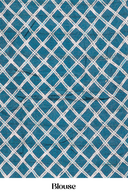 Blue elegant linen drape
