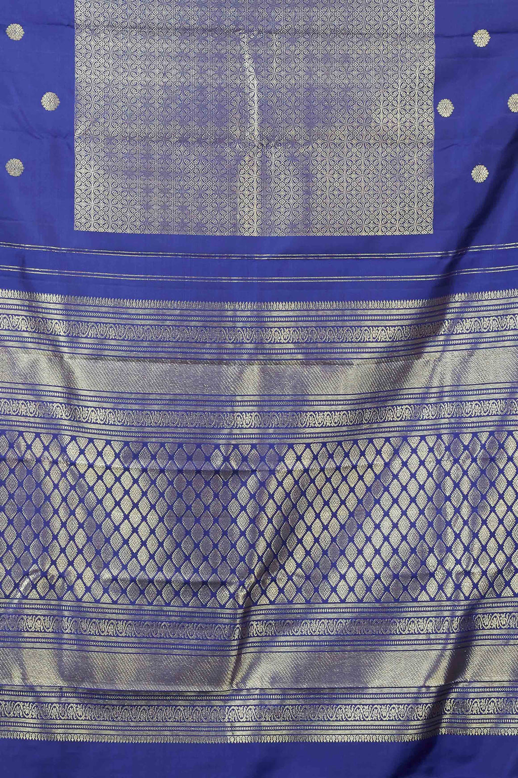 Blue fancy border silk saree