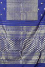 Blue fancy border silk saree