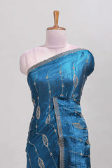 Blue festive designer saree