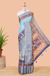 Blue festive silk saree