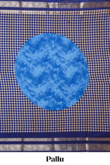 Blue festivel chiffon saree