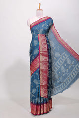 Blue fluid mellow weave