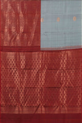 Blue gold zari silk saree