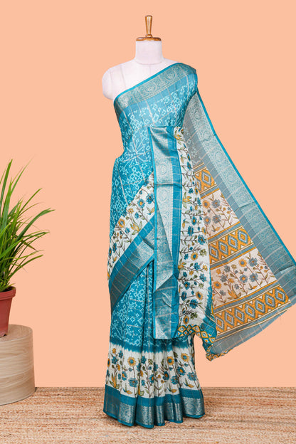 Blue lightweight georgette fabric