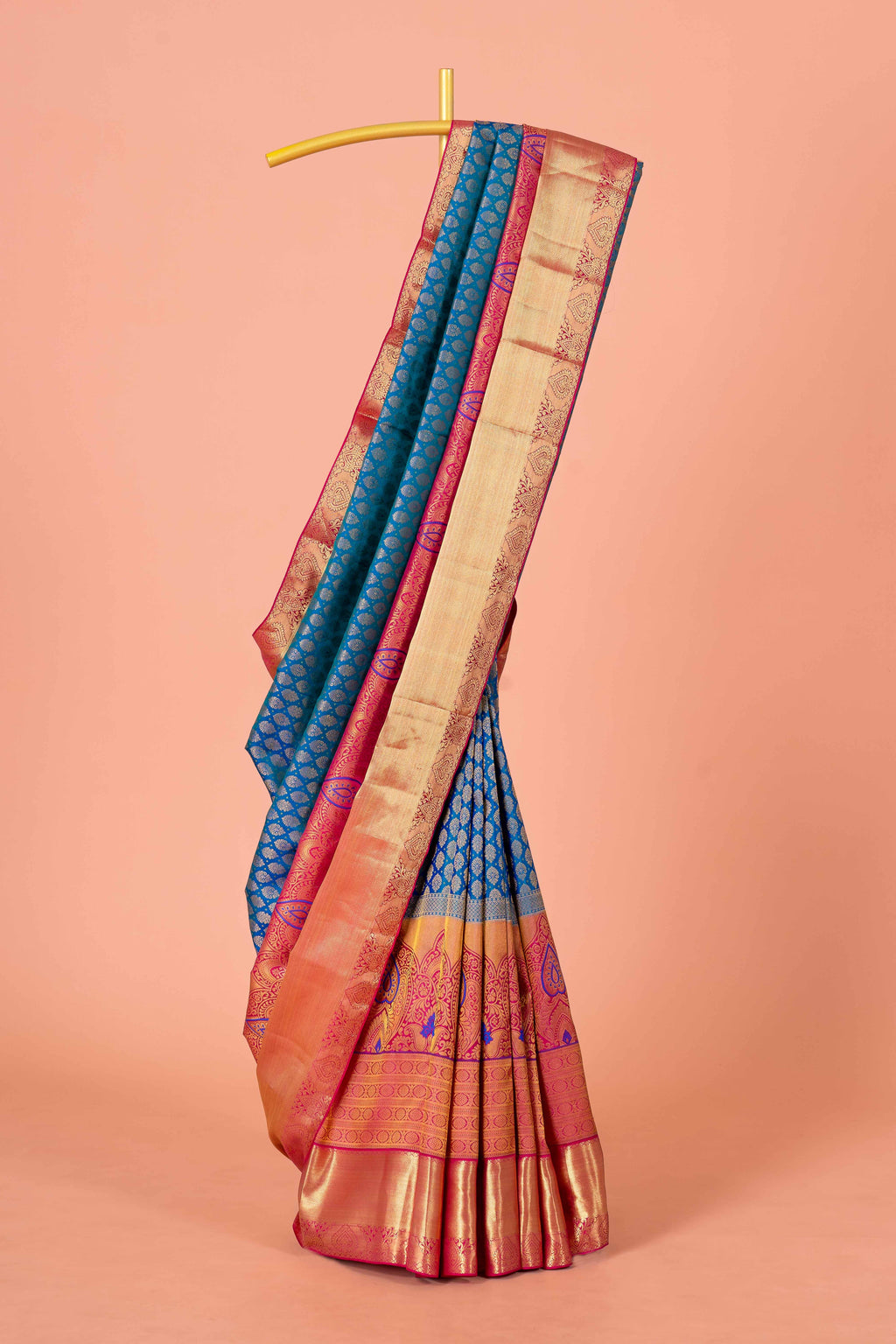 Blue pattu silk saree