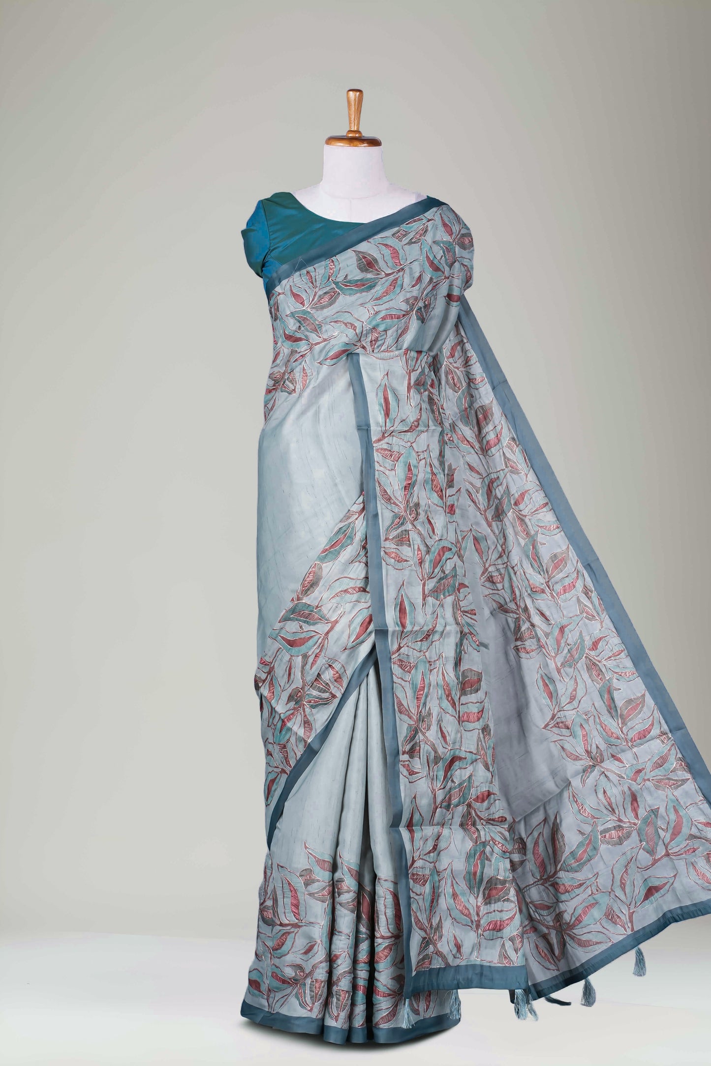 Blue raw silk texture