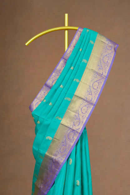 
Blue silk saree traditional
