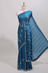 Blue striped stone saree
