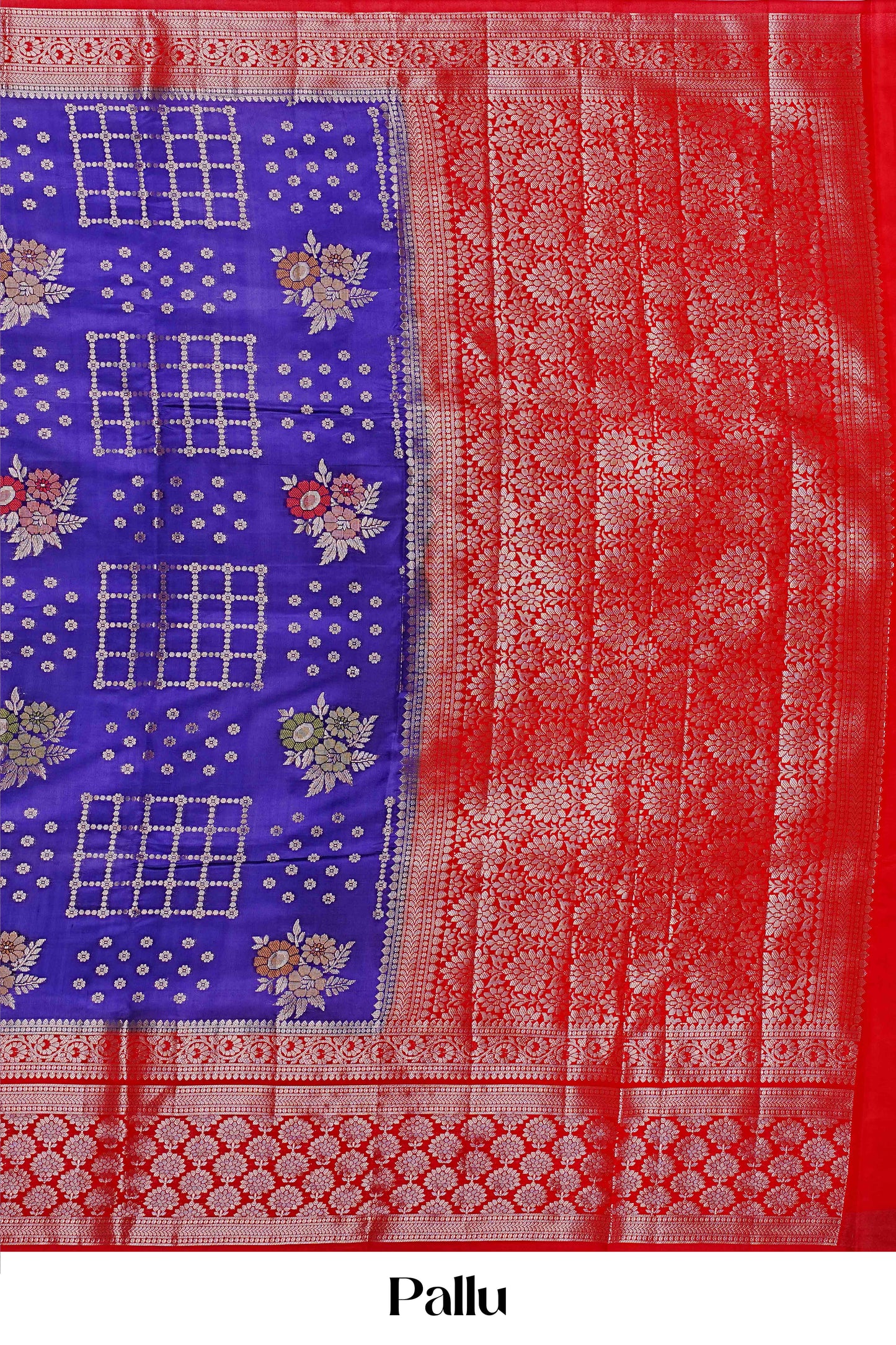 Blue wedding tussar silk saree
