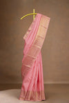 Blush pink silk saree traditional