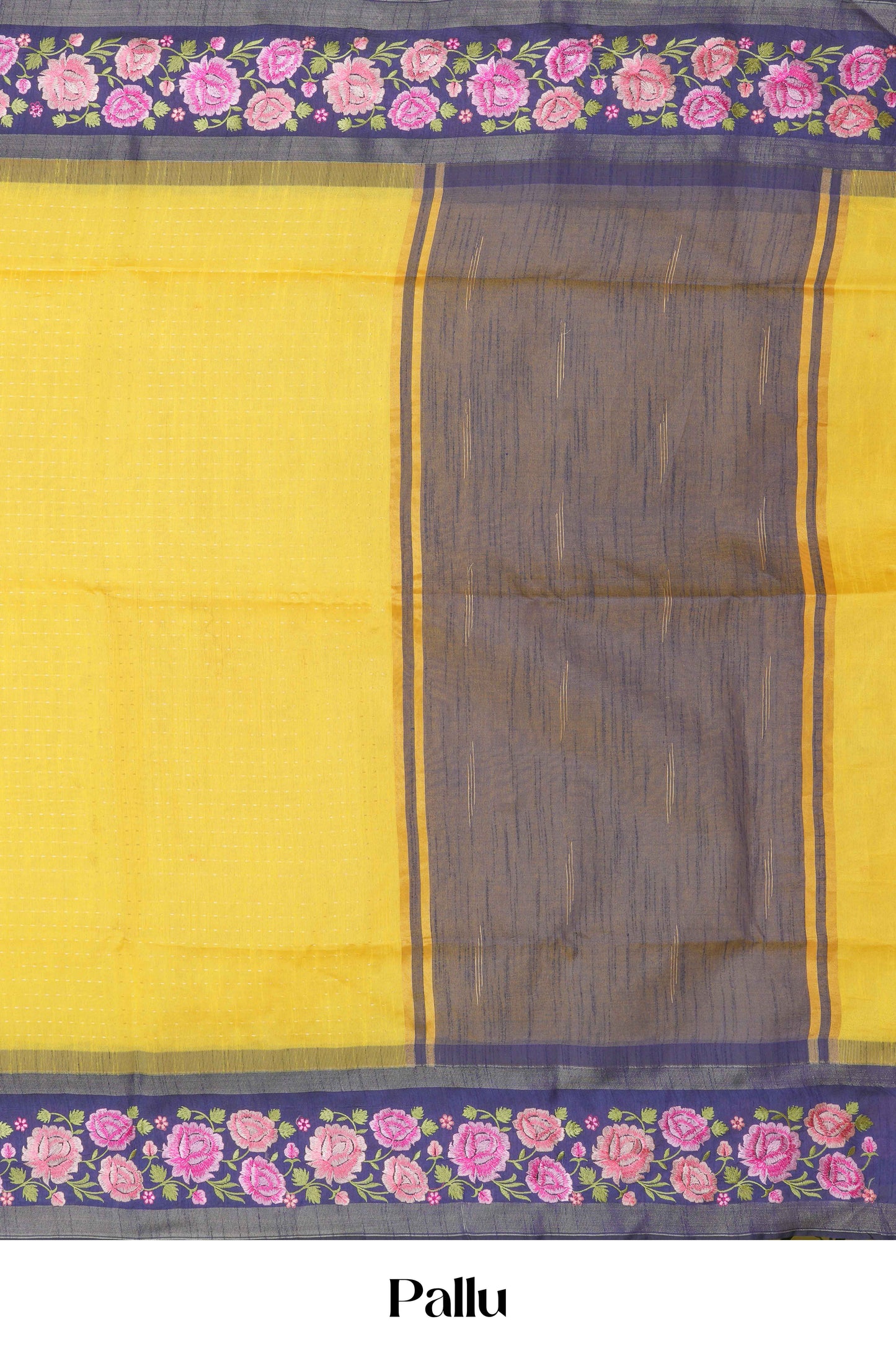 Bold festive drape yellow saree
