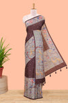 Brown art tussar silk 