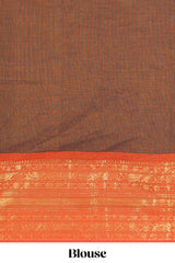  Brown casual chettinad cotton saree