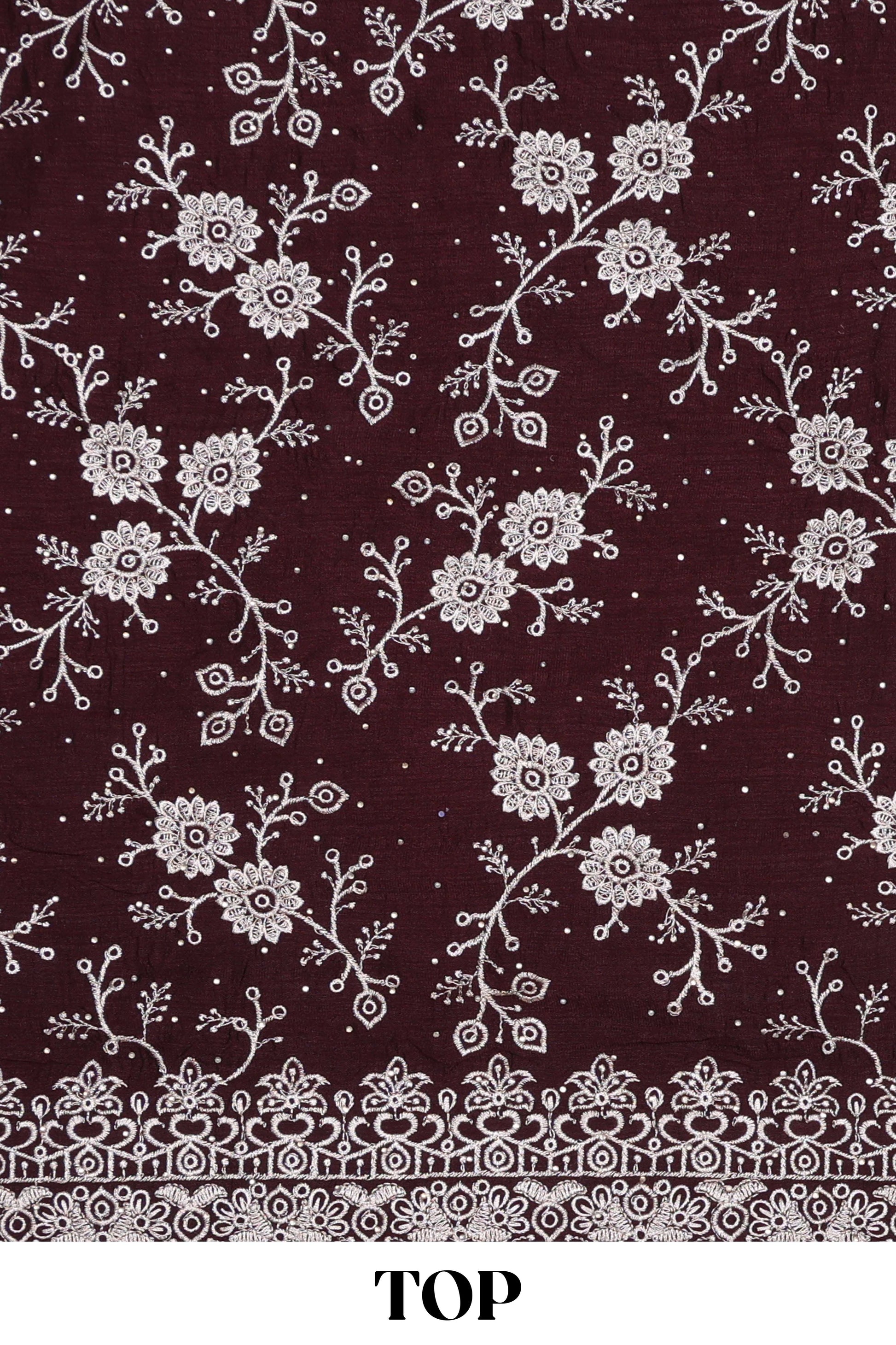 Brown georgette dress material