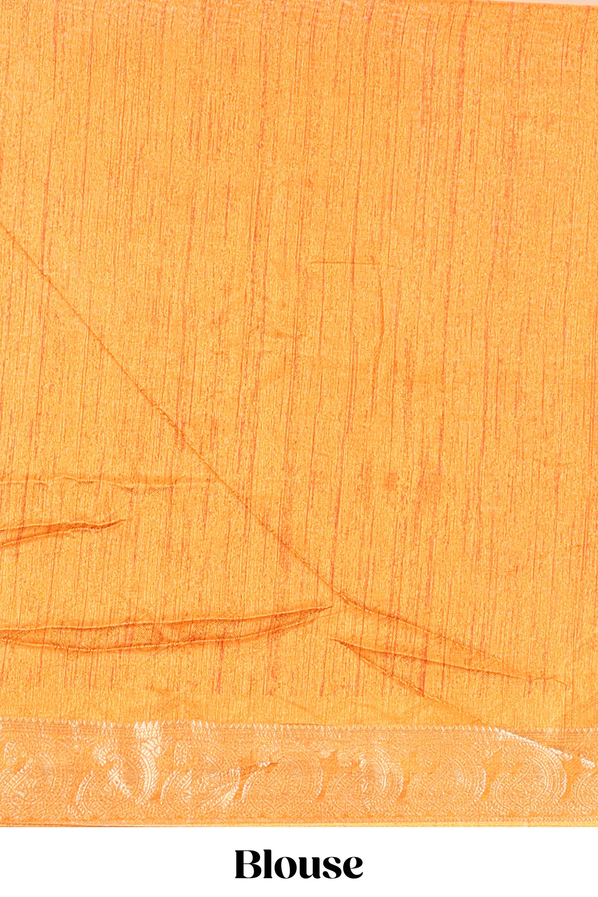Budget celebration Orange saree