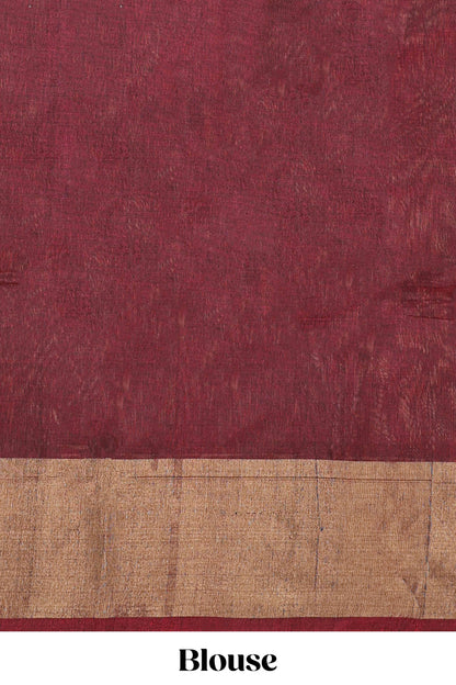 Grey ikkat cotton saree featuring traditional pochampally motifs and zari border