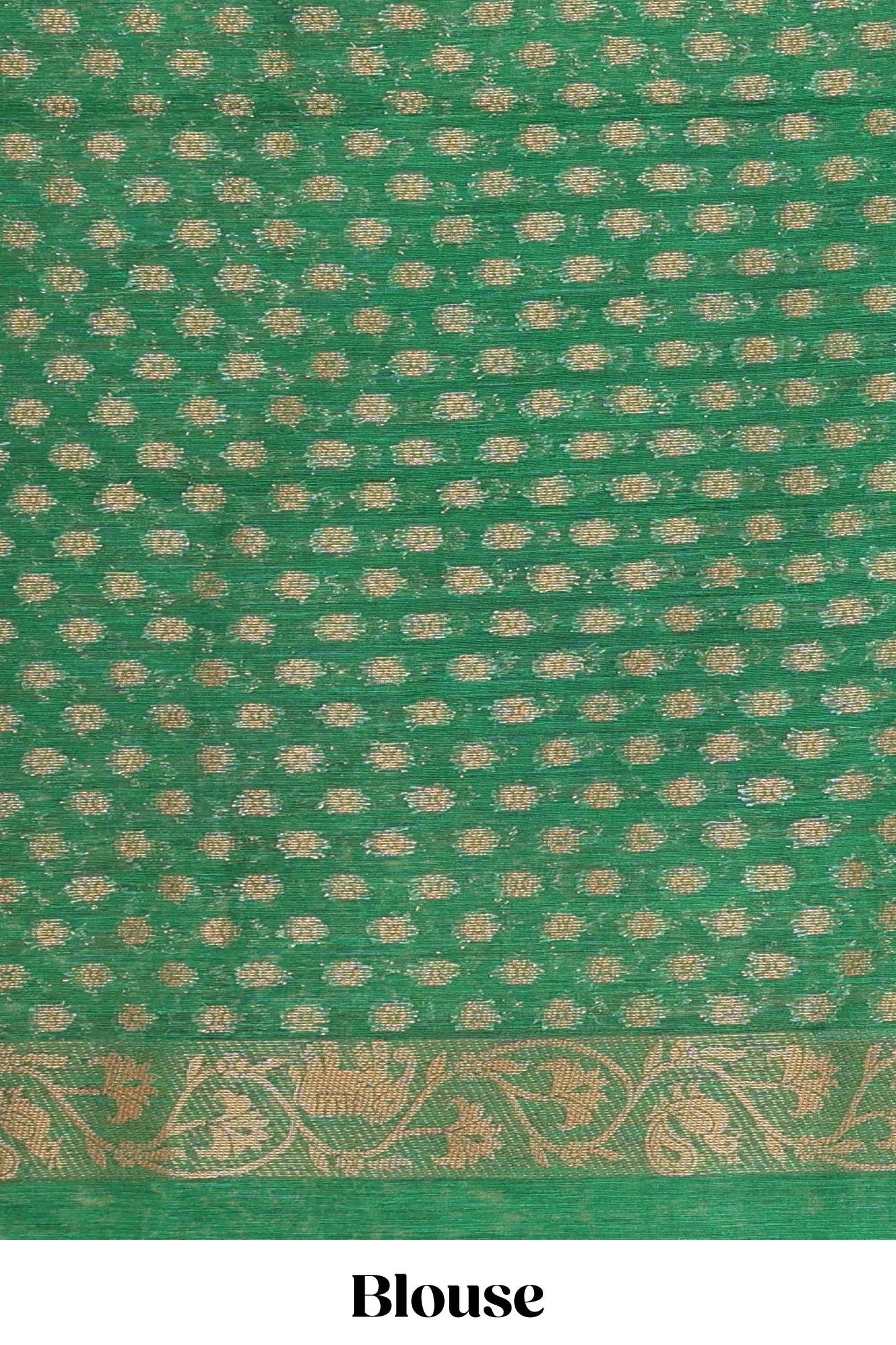 Green and black tie and dye jute cotton saree with self zari border and blouse