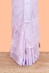  Casual floral linen saree 