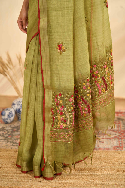 Casual linen saree collection