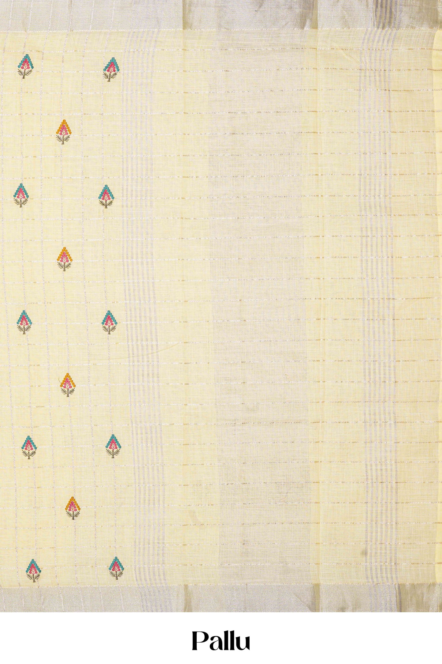  Casual linen yellow saree
