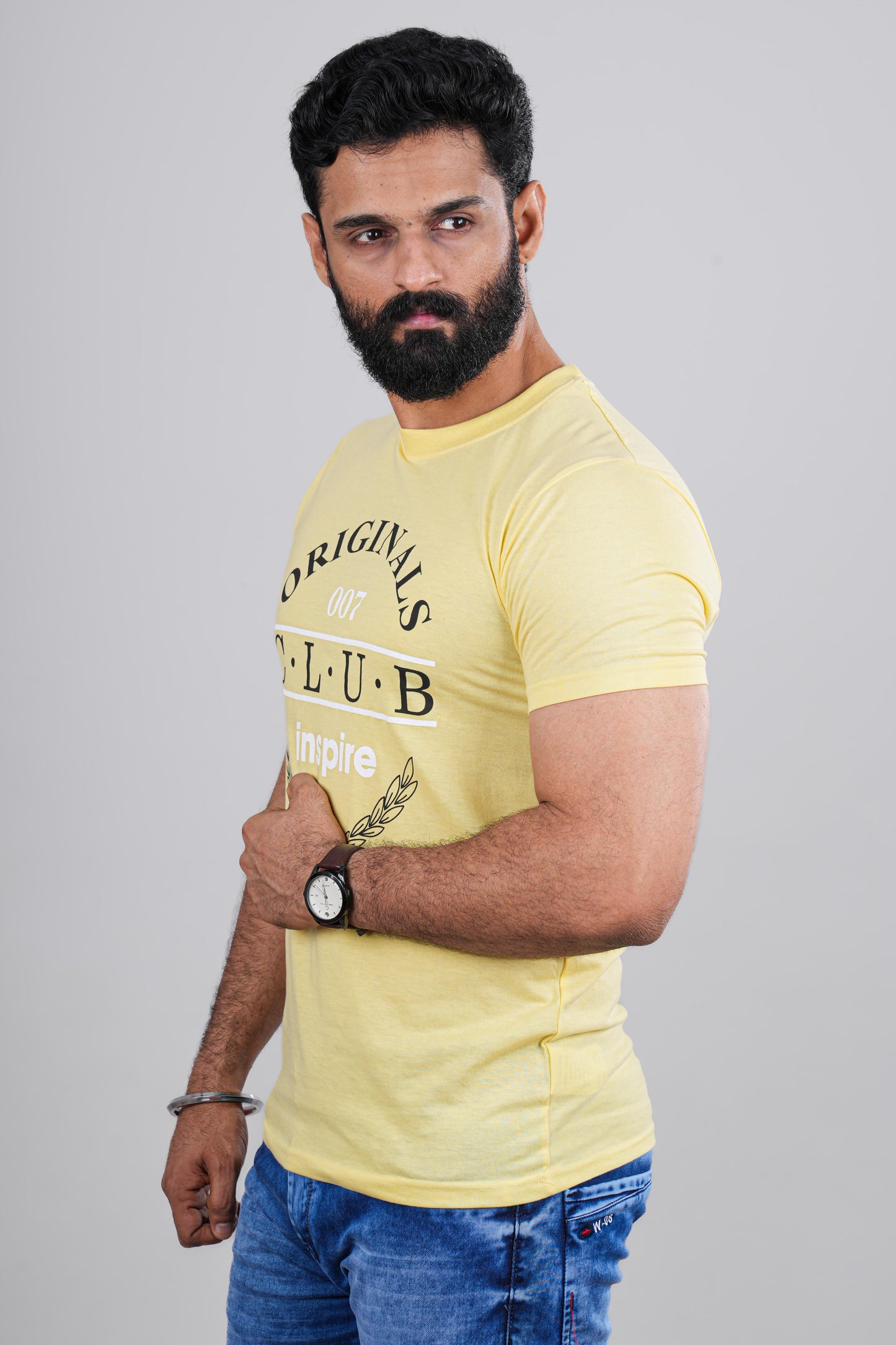 Casual yellow mens wear