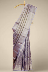Champagne gold traditional silk saree