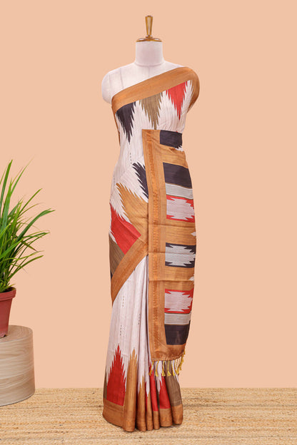 Chevron pattern detailed saree