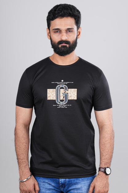 Classic black cotton tshirt