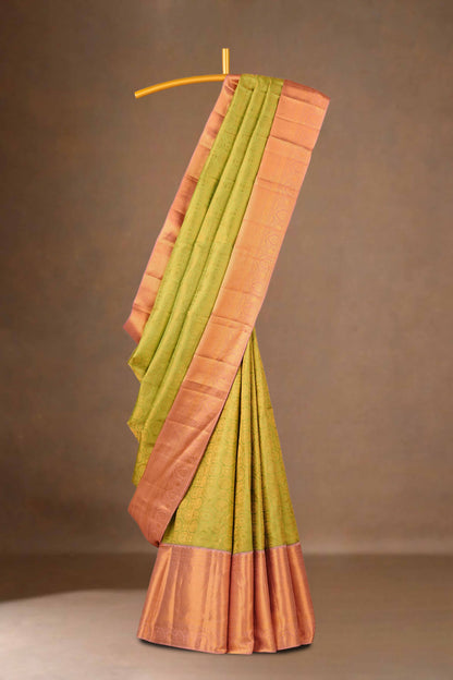 Classic green kanchipuram pattu saree