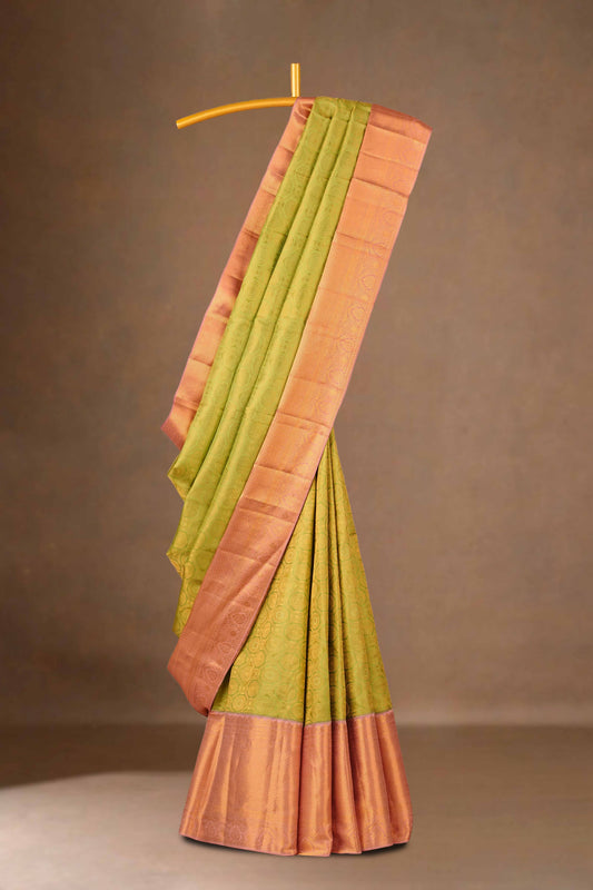 Classic green kanchipuram pattu saree
