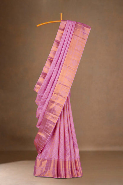 Classic magenta kanchipuram pattu saree