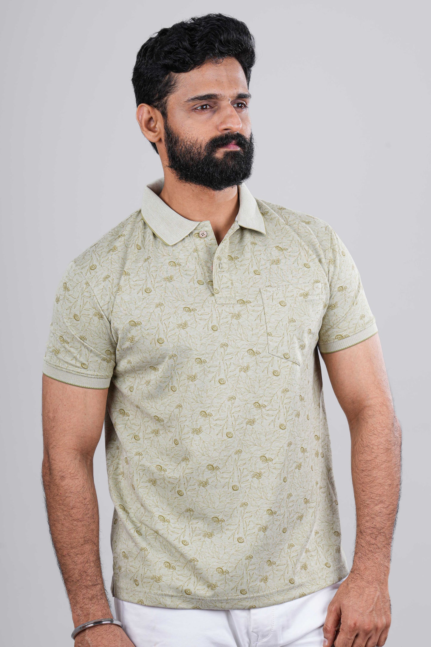 Collared cotton mens tee