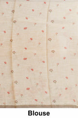 Colorful linen saree