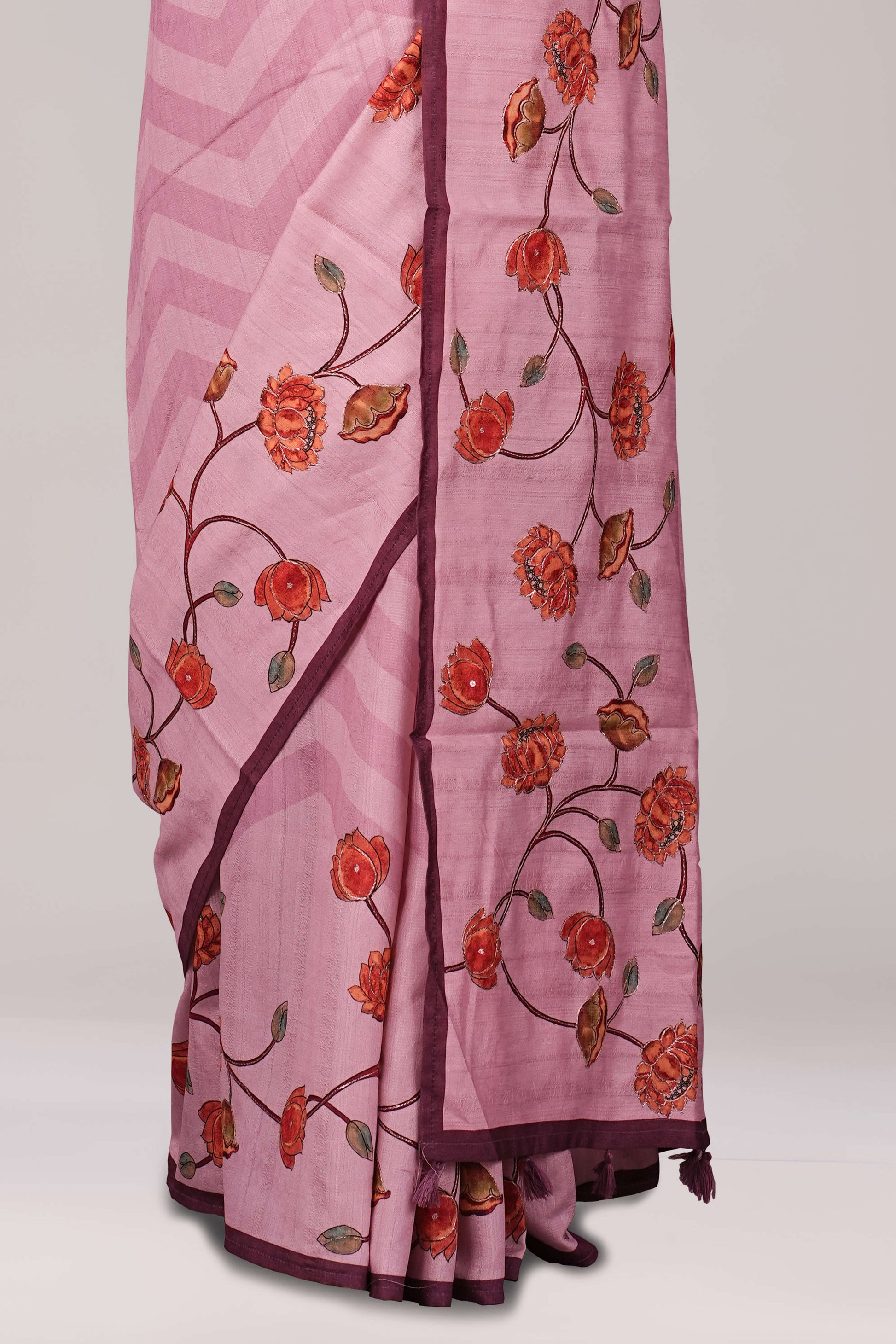 Contrast border accent with floral print