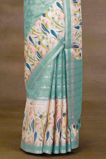 Contrast border tussar
