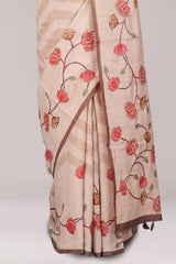  Contrast saree border finish 