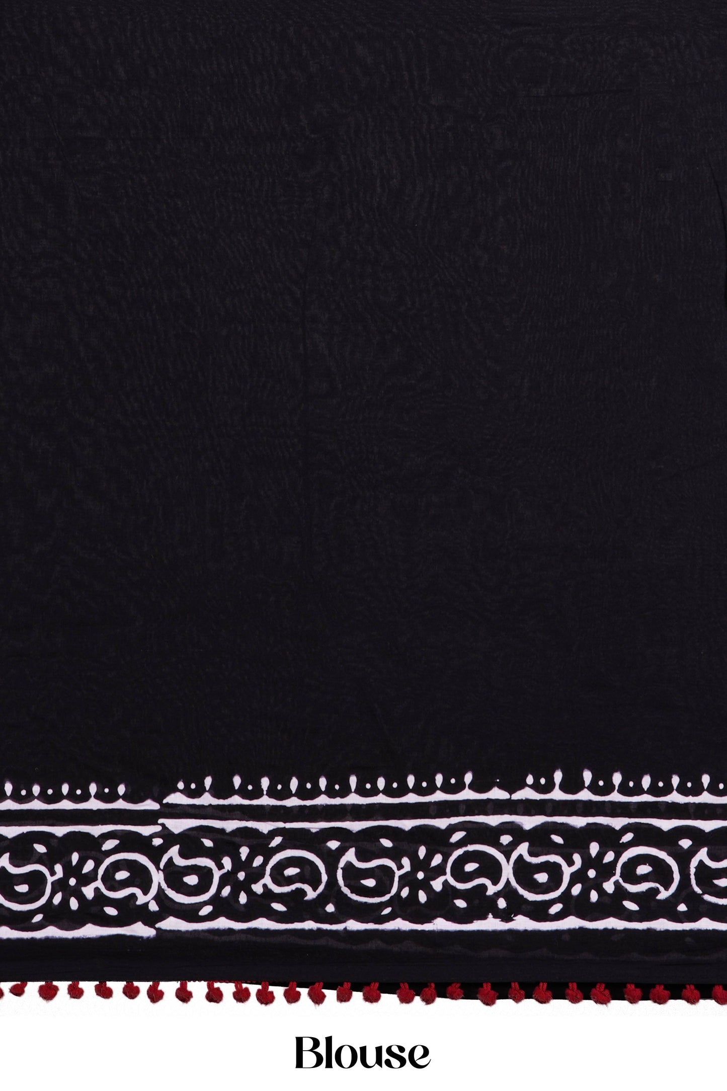 Cotton ajrakh print saree black style