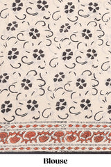 Cotton floral print saree design