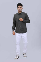 Cotton textured casual shirt