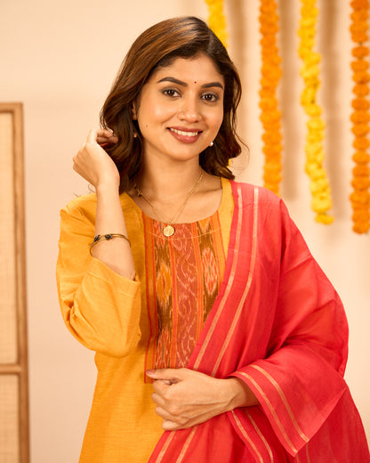 Cotton zari detail salwar suit