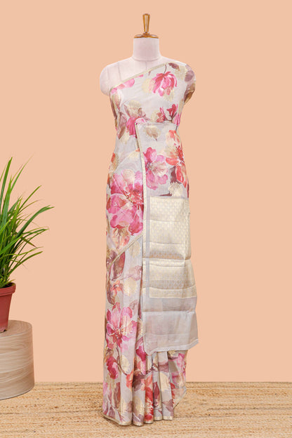  Cream Kota cotton saree