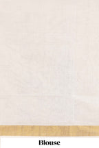 Cream casual Kerala cotton saree