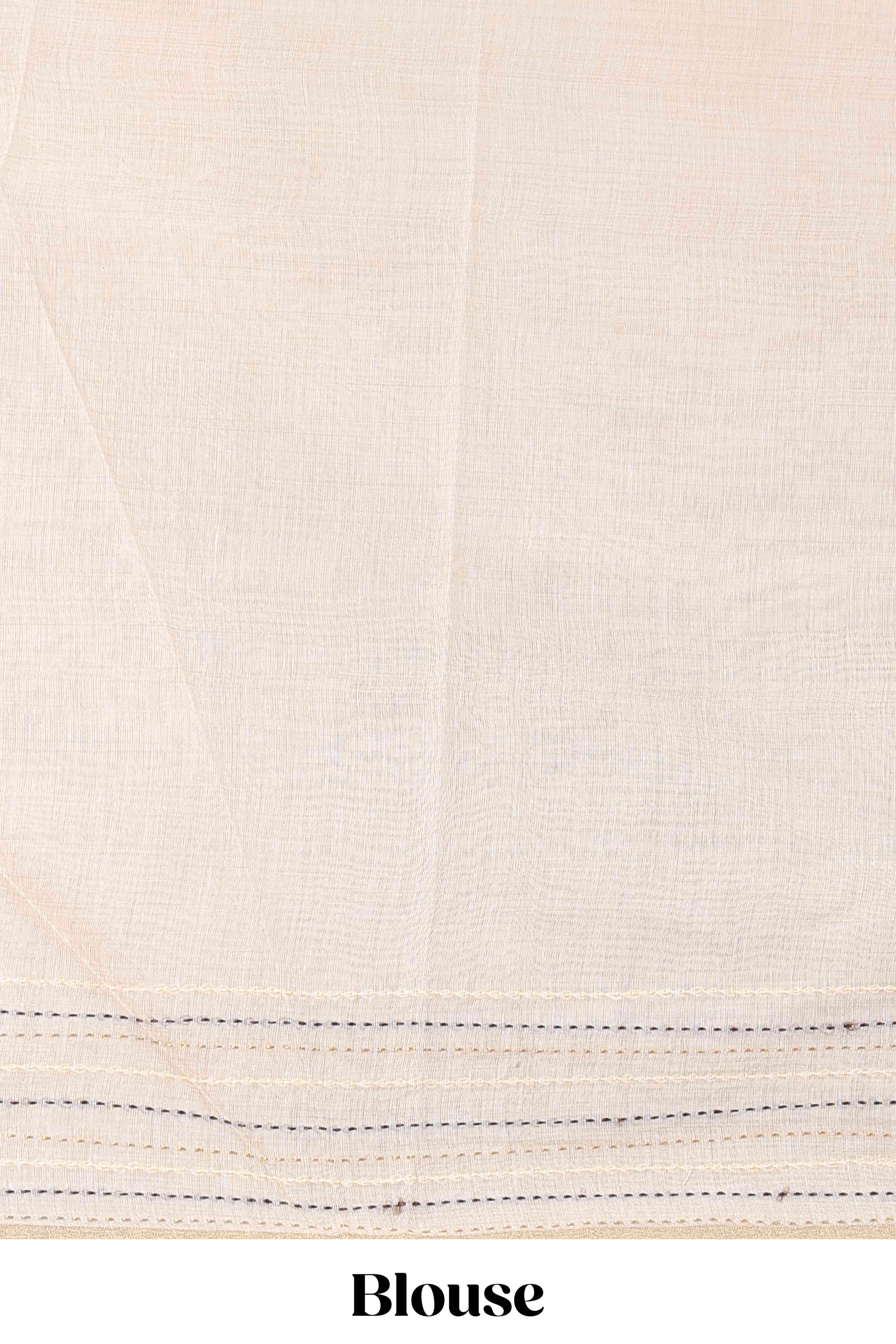  Cream casual chanderi saree