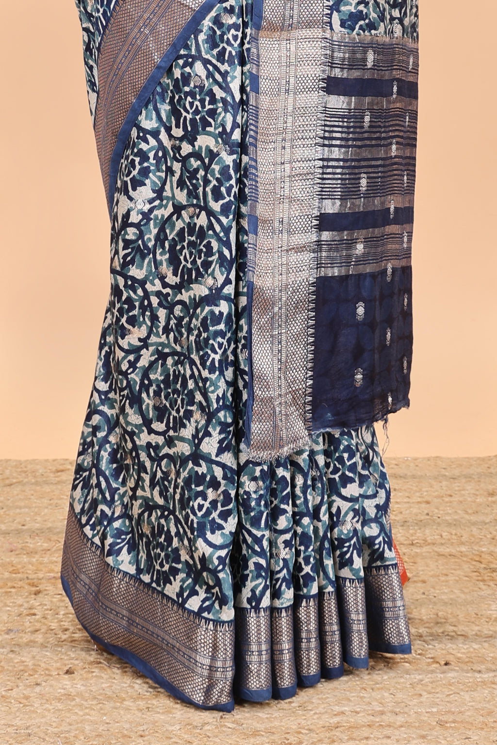 Cream casual wear chanderi cotton sarees
