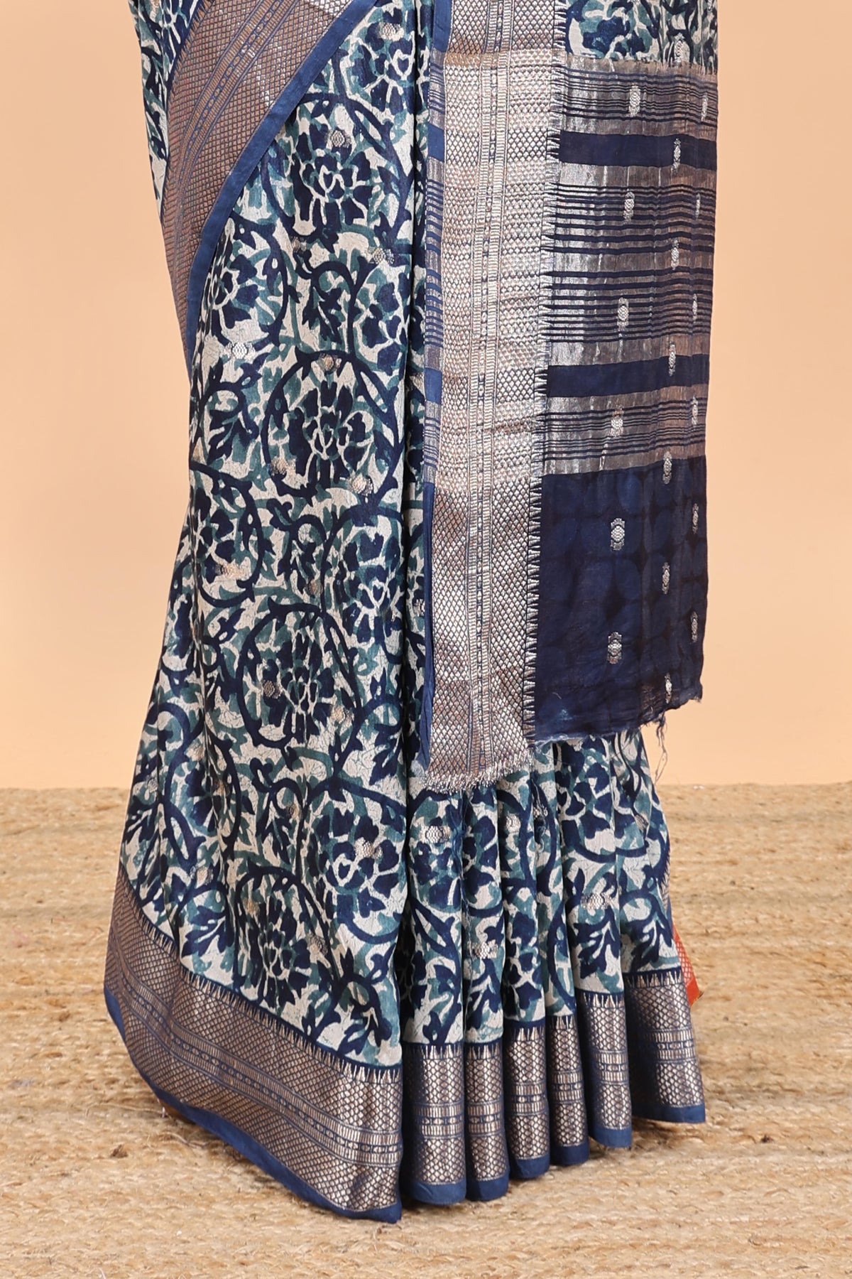 Cream casual wear chanderi cotton sarees