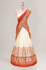 Cream floral festive ensemble